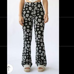 NEW Urban Outfitters floral flared pants